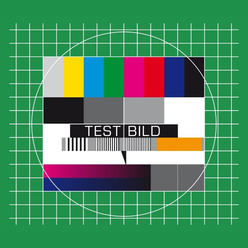 Test image television screen broadcast closing display