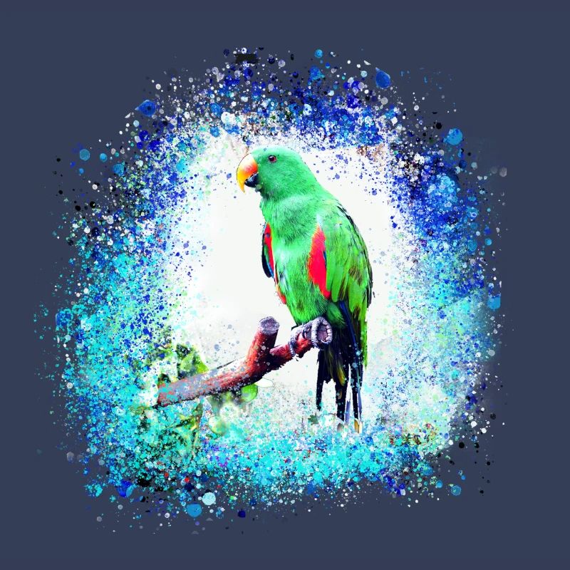 perfich ara,oiseau,graffiti,mint,bleu,brush,spray