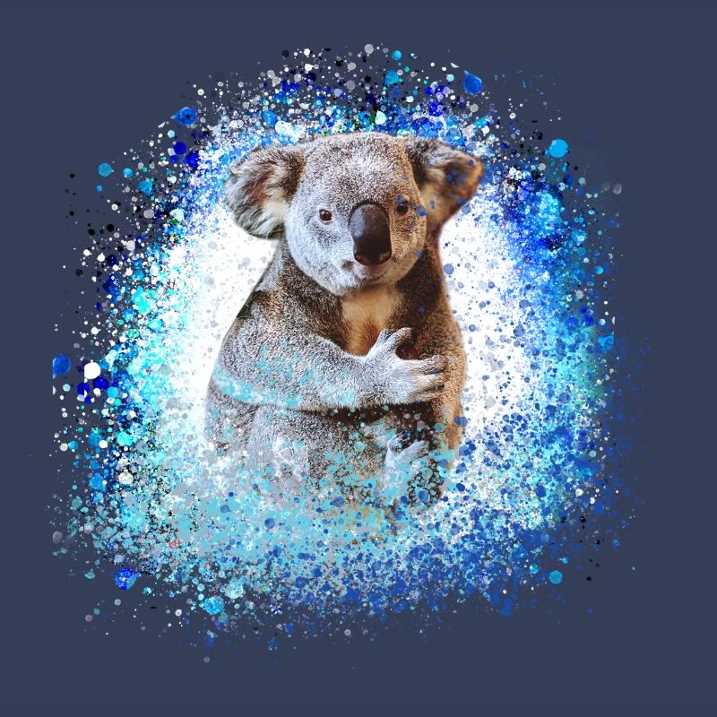 koala ,blue,graffiti,painting,koala bear
