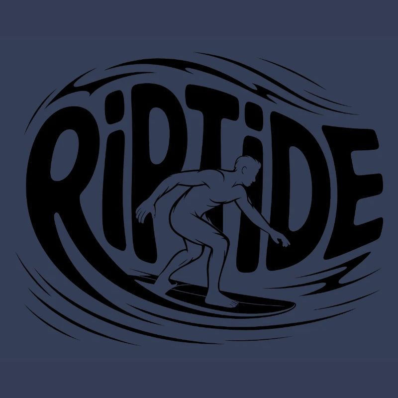 Riptide - Logo de surfeur cool