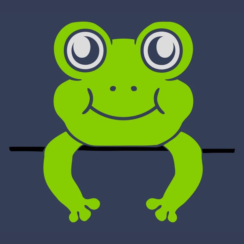 Frosch Mauer Schild Comic
