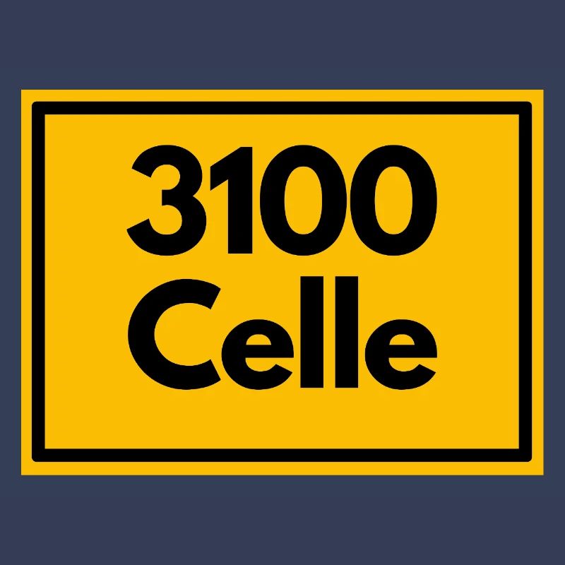 Place sign - then retro old zip code 3100 CELLE
