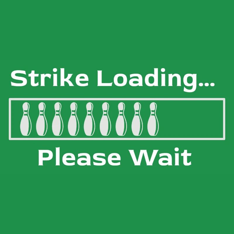 Lustige Bowling-Streik-Laden bitte warte t-Tee