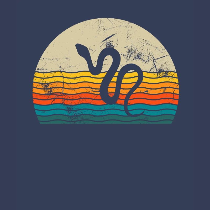 Snake Retro Reptile Python Idée cadeau