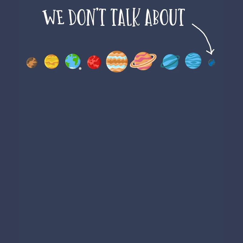 We're not talking about Pluto, planets, Pluto