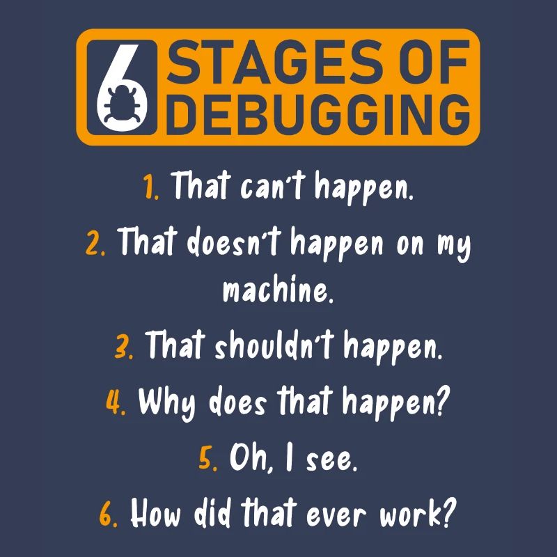 6 Stufen des Debugging Software Entwickler