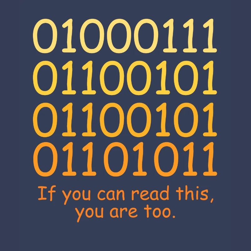 Conception de code binaire de code amusant pour les geeks nerds