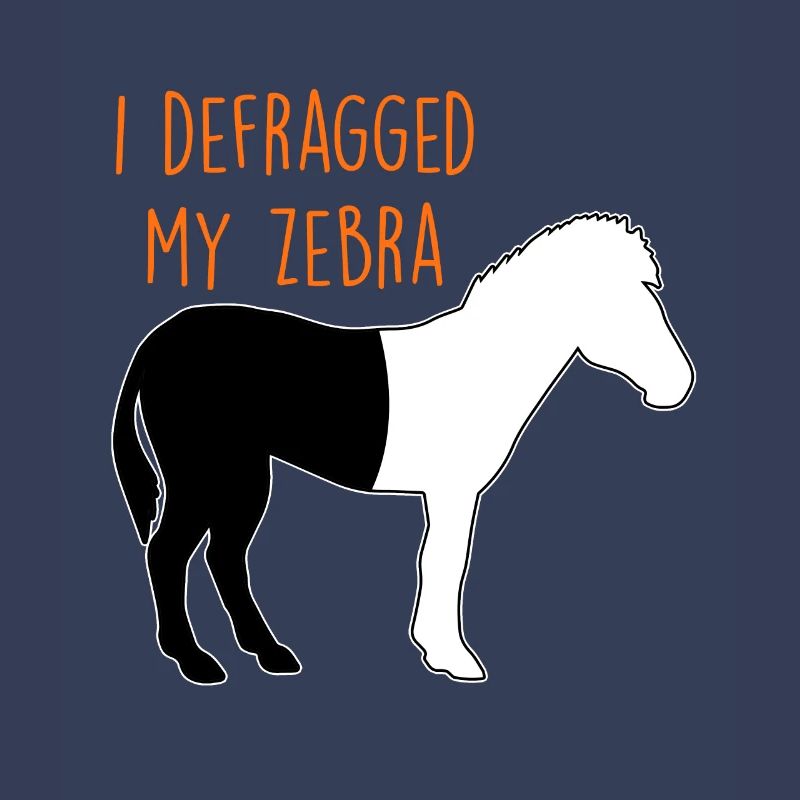 Defragmentiertes Zebra Informatiker Witz Coder