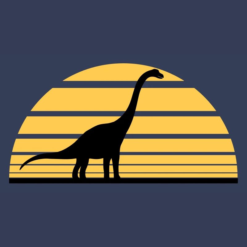 sun sunrise coucher du soleil diplodocus long cou