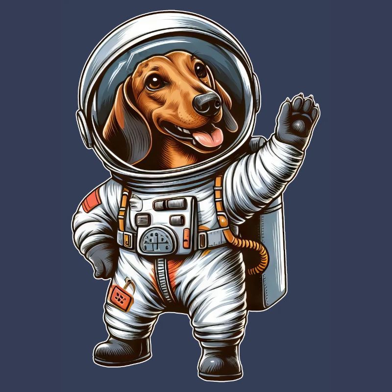 Teckel, astronaute, espace, science-fiction