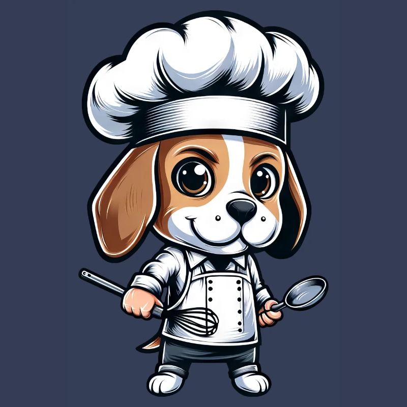 Cute Beagle Chef Comic Design