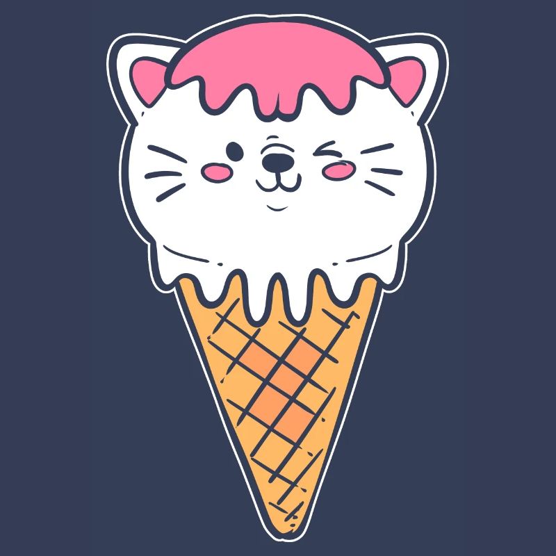 Eiscreme Katze Eiscreme -Kassierer