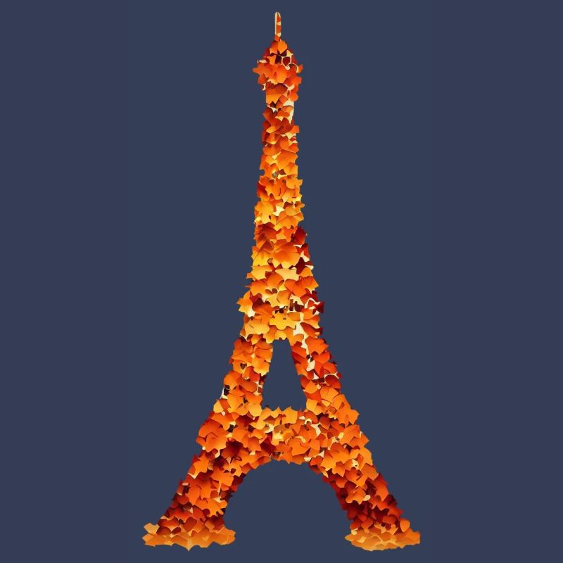 Automne à Paris Eiffenturm feuillage feuilles colorées