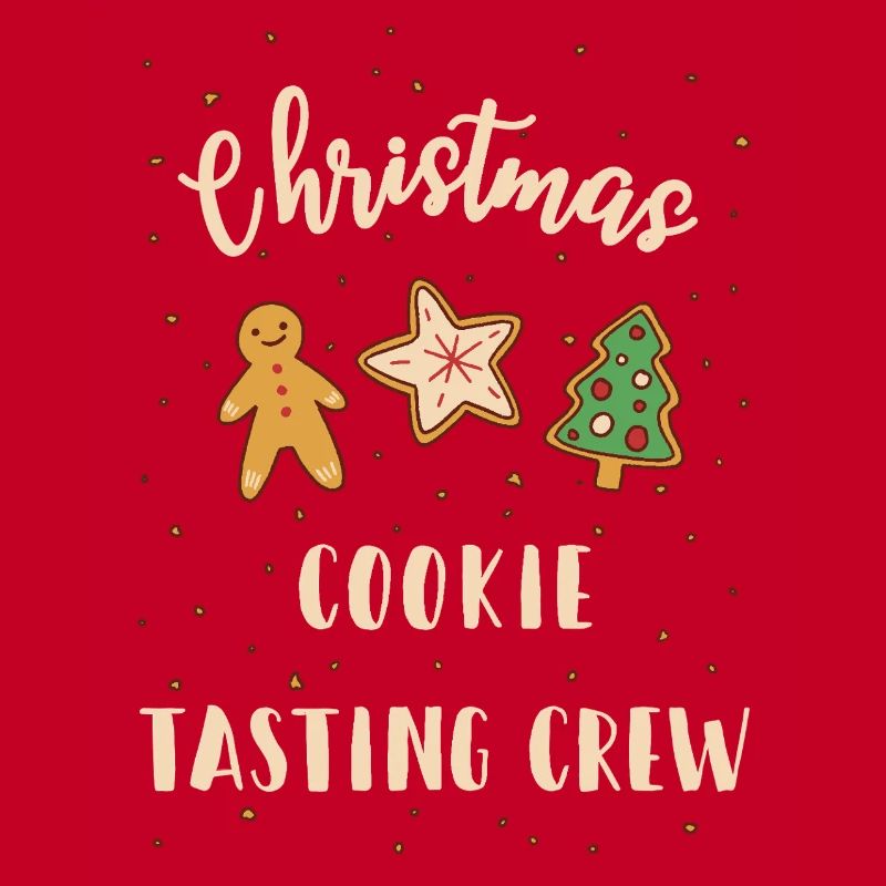 Équipe de dégustation de biscuits de Noël