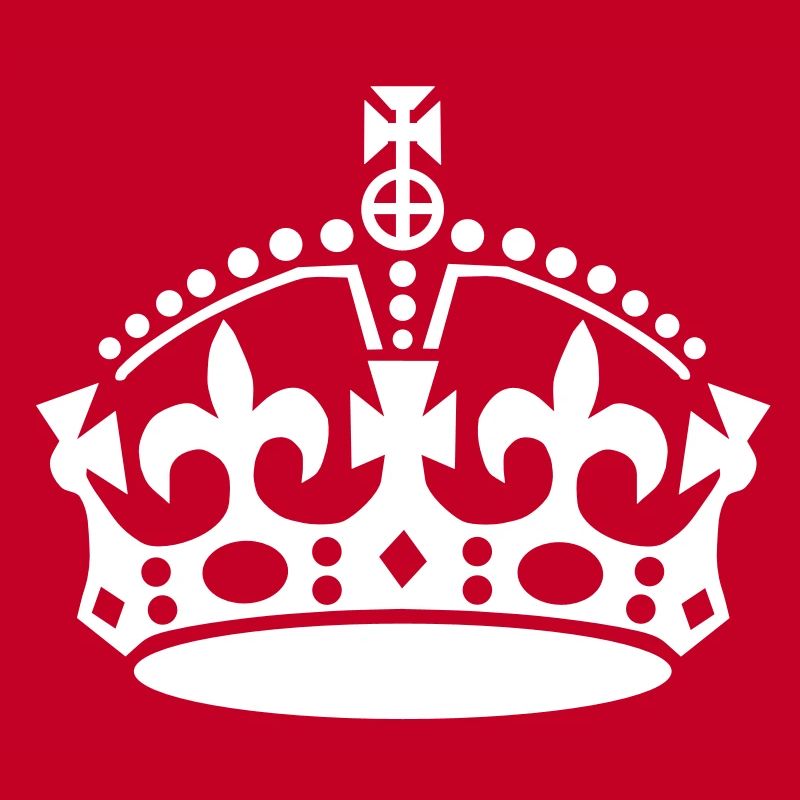 keep calm and carry on crown vector