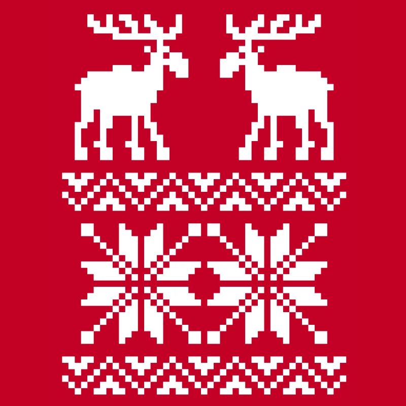 Elch-Muster-Weihnachtspullover
