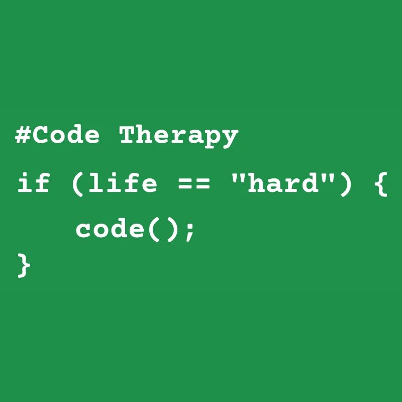 Code Therapy – T-shirt de programmation drôle