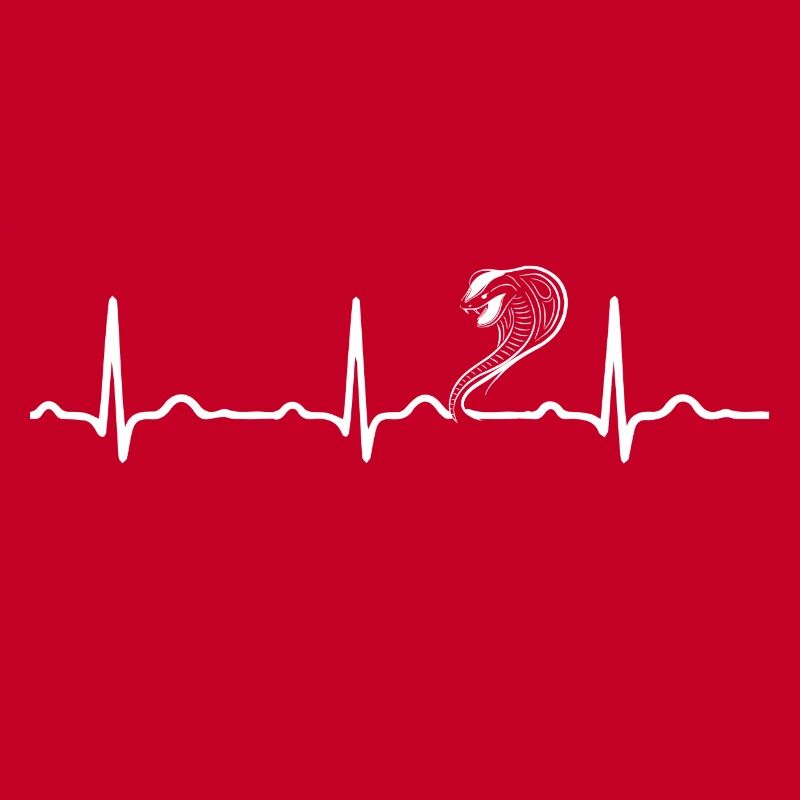 GESCHENK - EKG HERZLINIE COBRA SCHLANGE Whithe