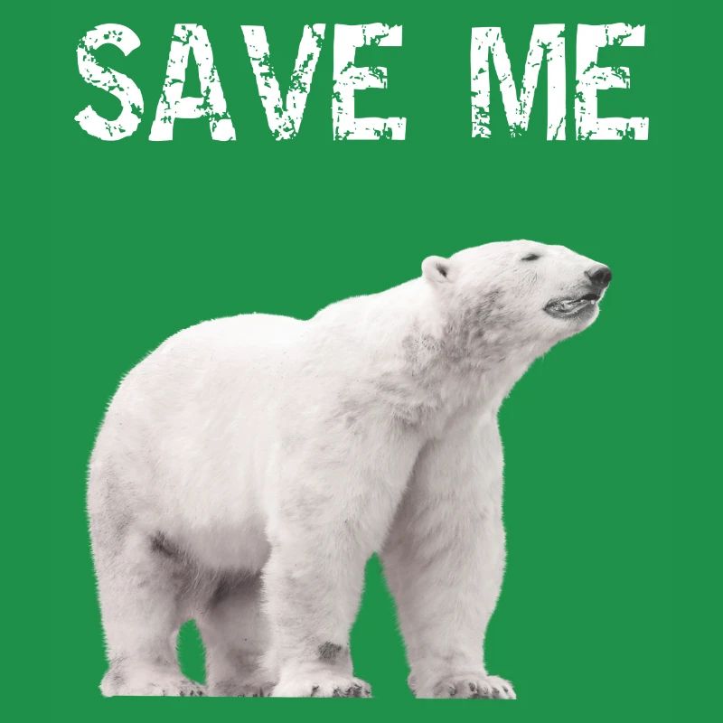 Save me Eisbär Klima Protest Klimawandel Rettung