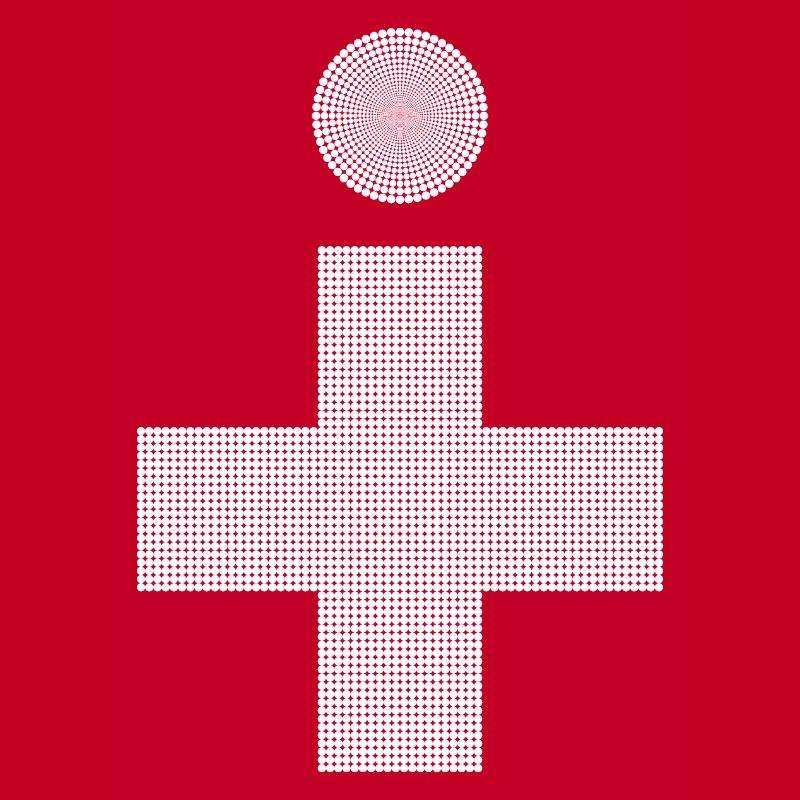 Croix avec des points beau style graphique