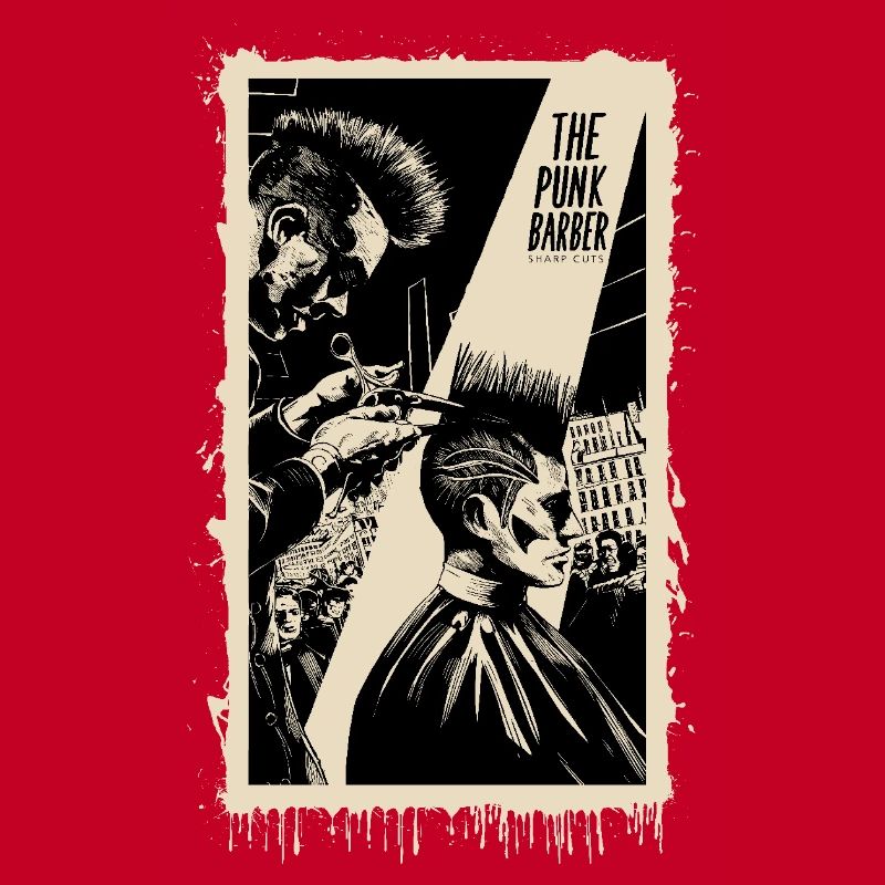 Punk barber sharp cuts
