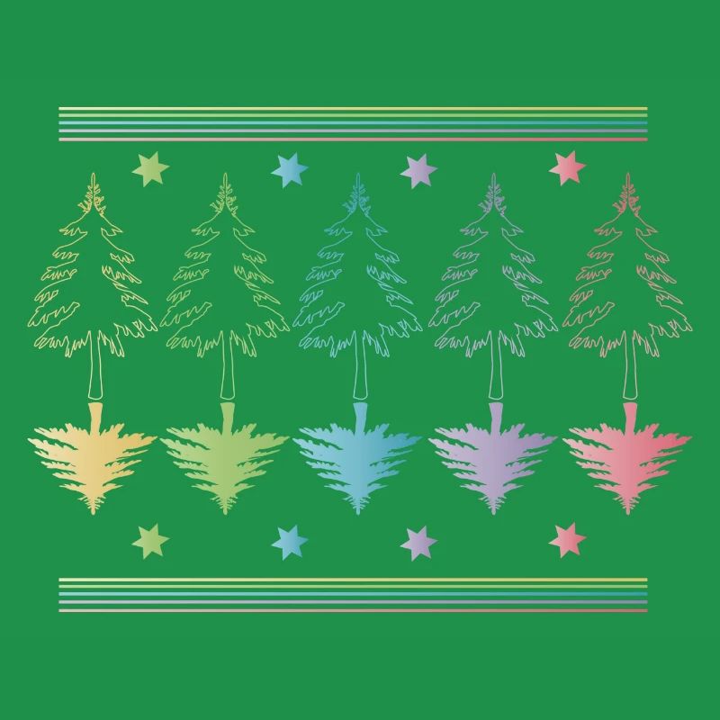 Christbaum, Tannenbaum oder Weihnachtsbaum Umrisse