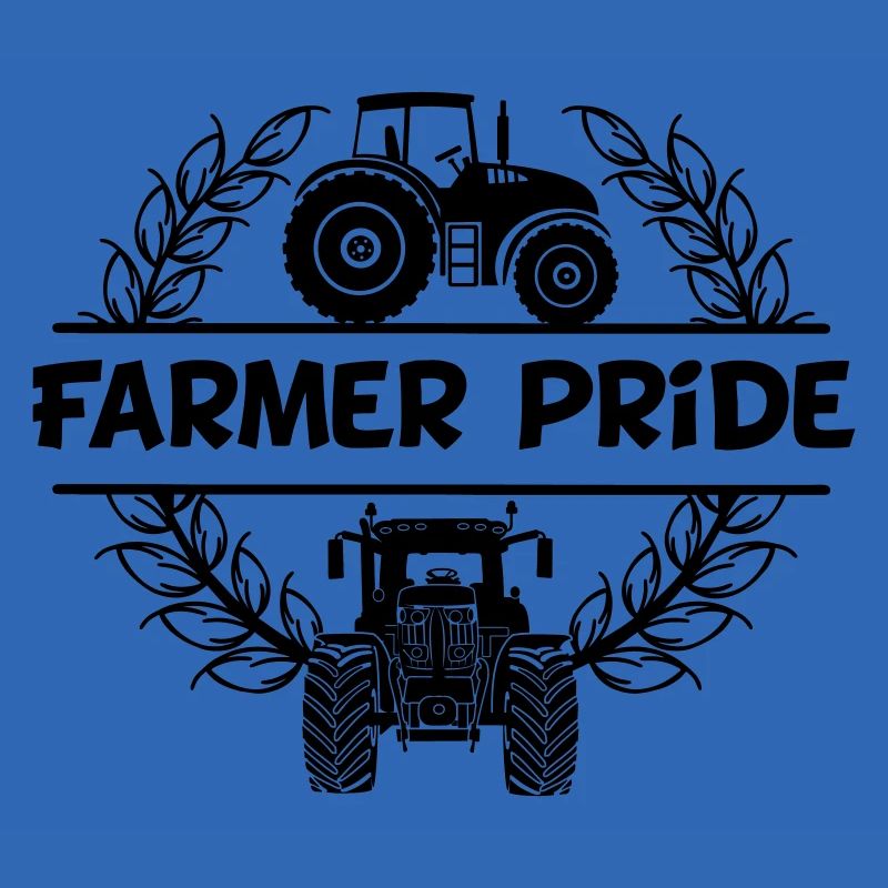 Farmer power design tractor text Farmer pride