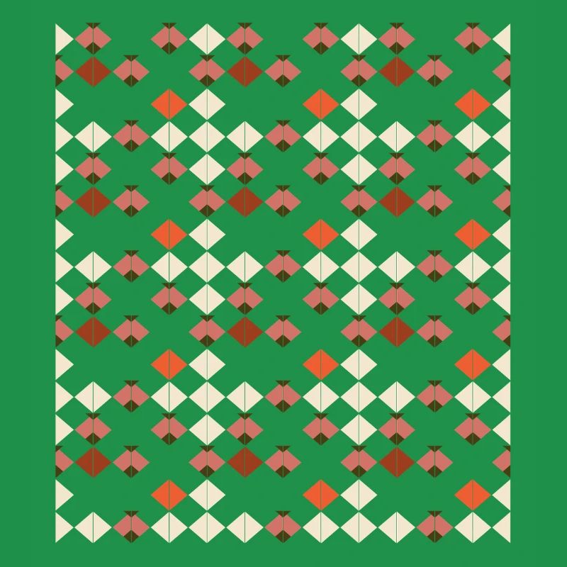 Geometric Diamond Quilt Pattern