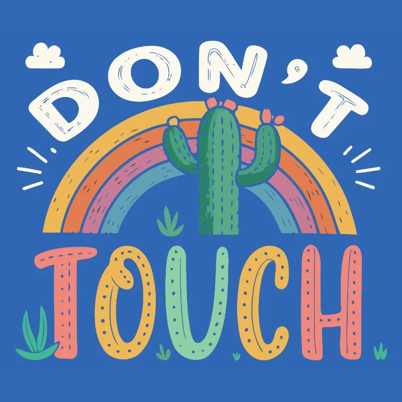 Rainbow Cactus Do Not Touch