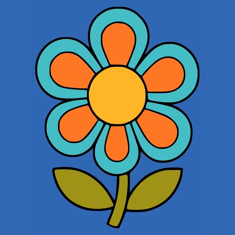 70s flower pattern retro flowerpower