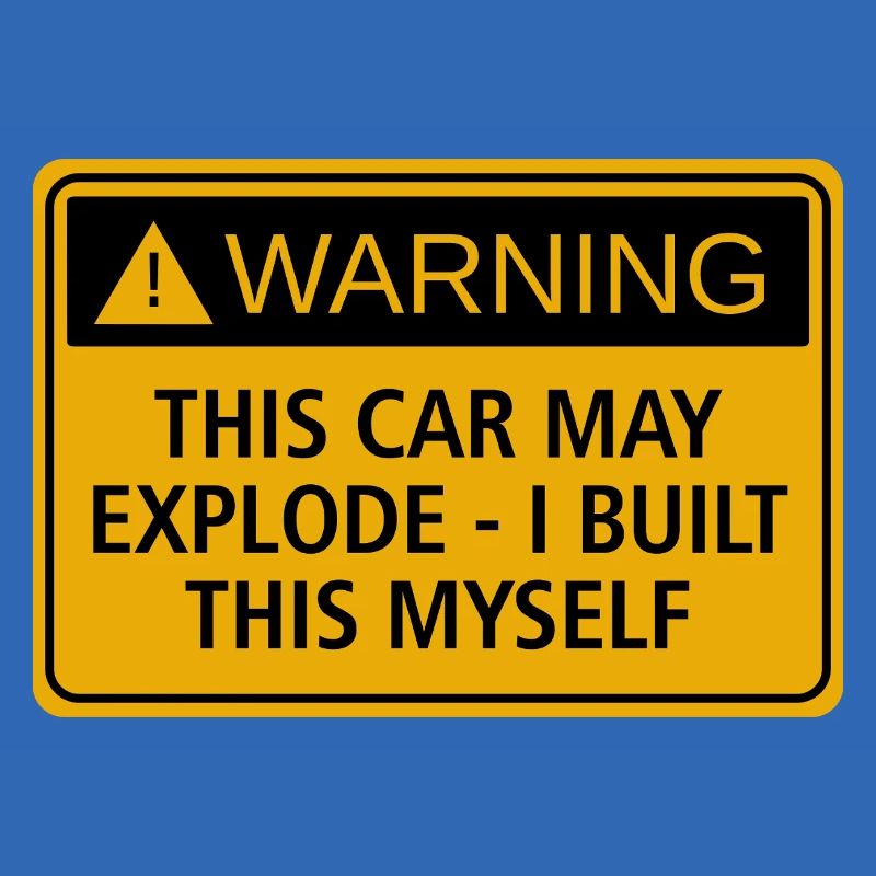 JDM sticker - this car may explode