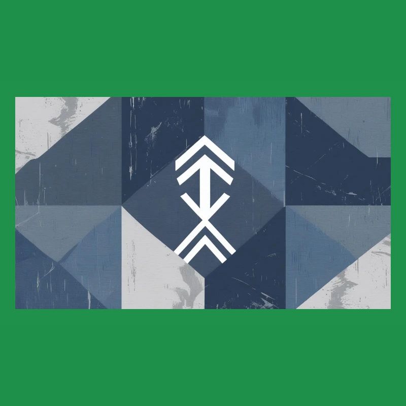 Geometric Blue Element Pattern