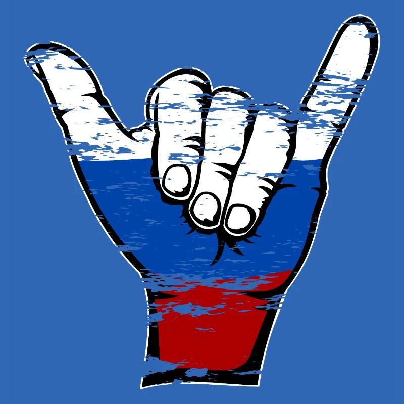 Symbole de surf du drapeau de la Russie utilisé