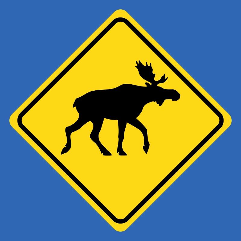 Attention - Moose - 2 Vector Couleur