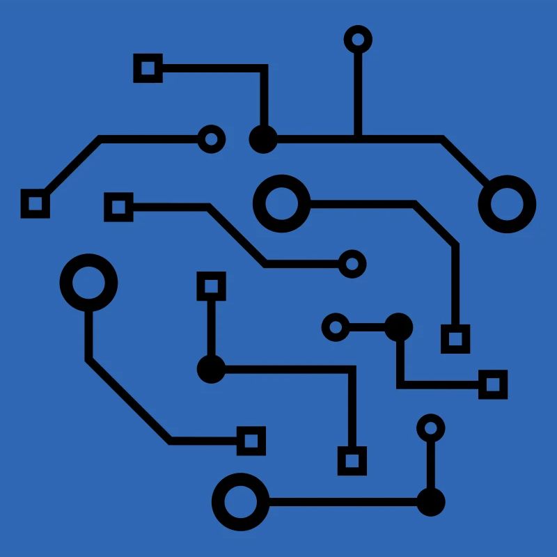 logo cool circuit wire data microchip circular