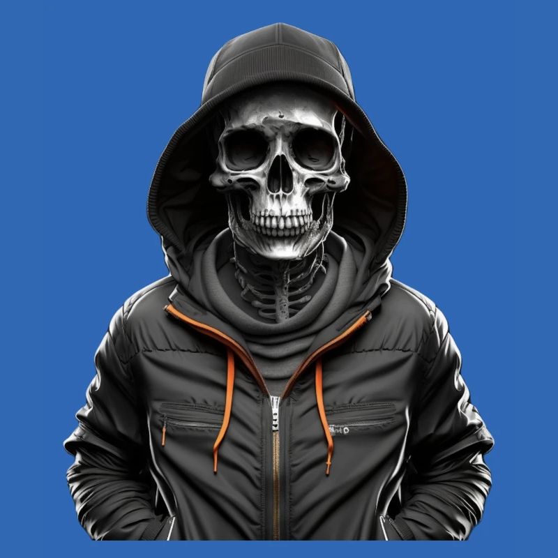 Skelett mit Pullover