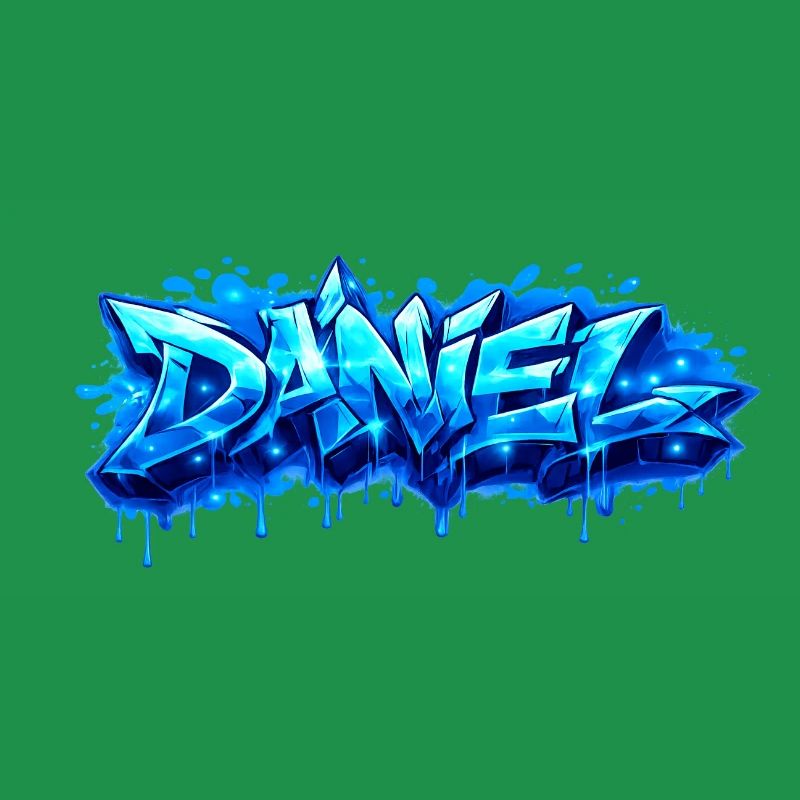 Graffiti  DANIEL Prénom cadeau idéal imprimable 