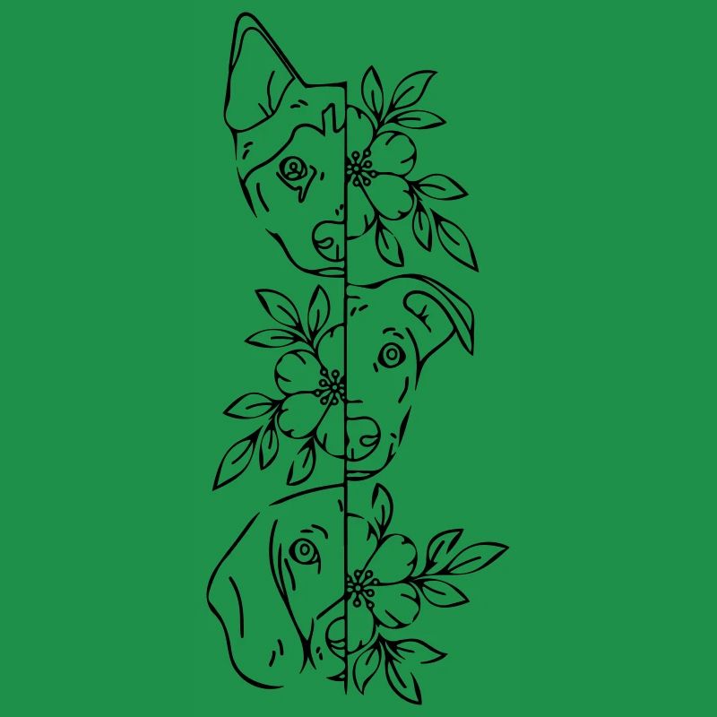 3 fleurs de chiens