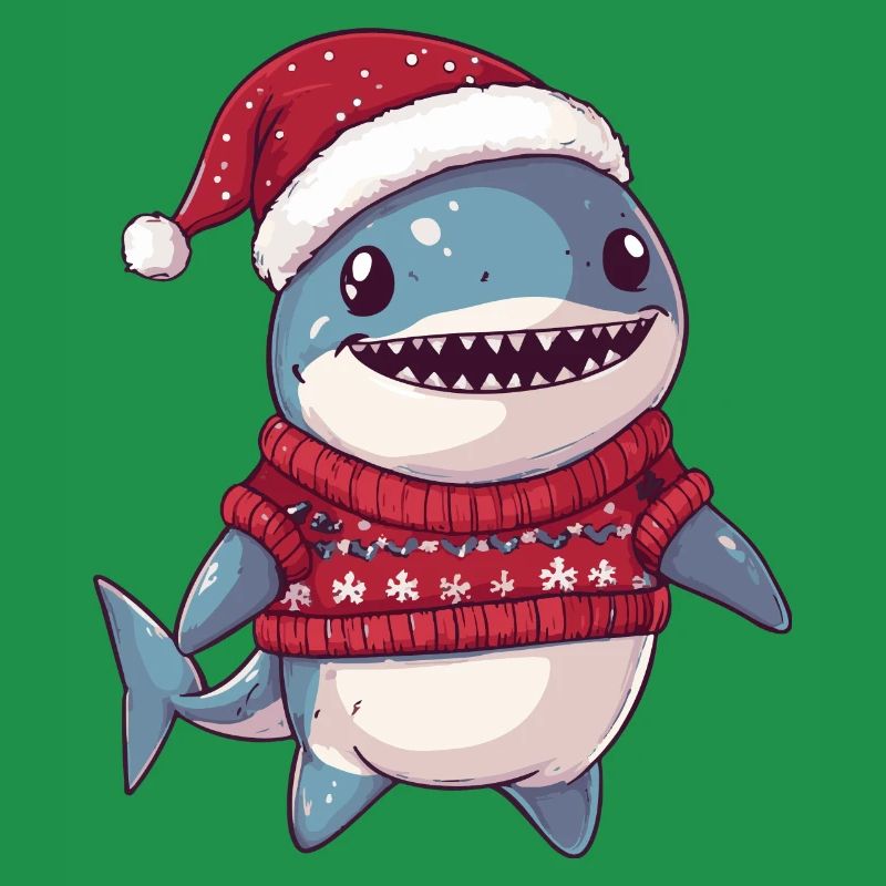 Bande dessinée de Noël requin