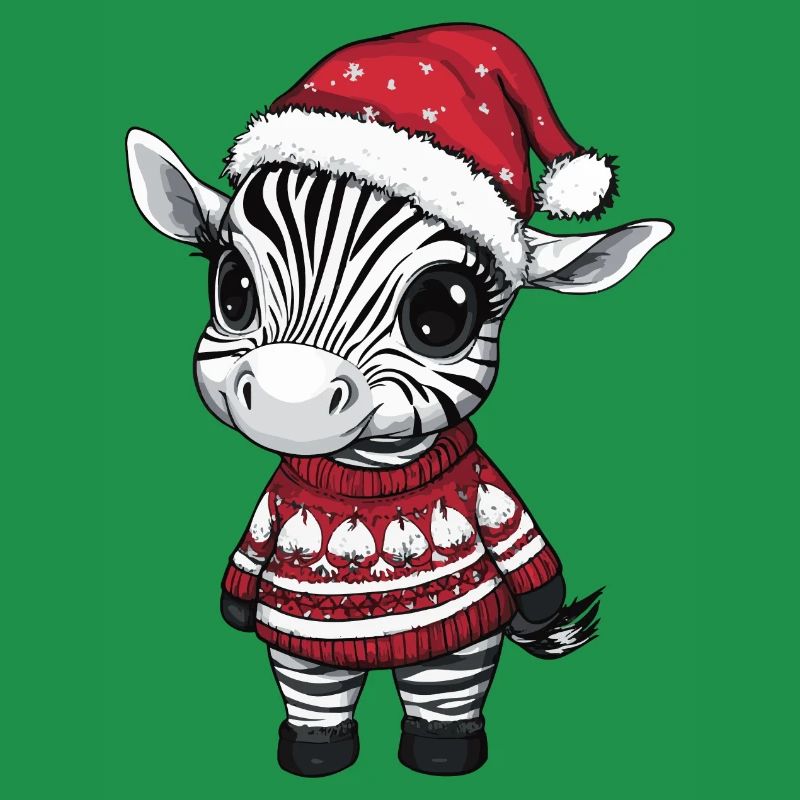 Bande dessinée de Noël zèbre