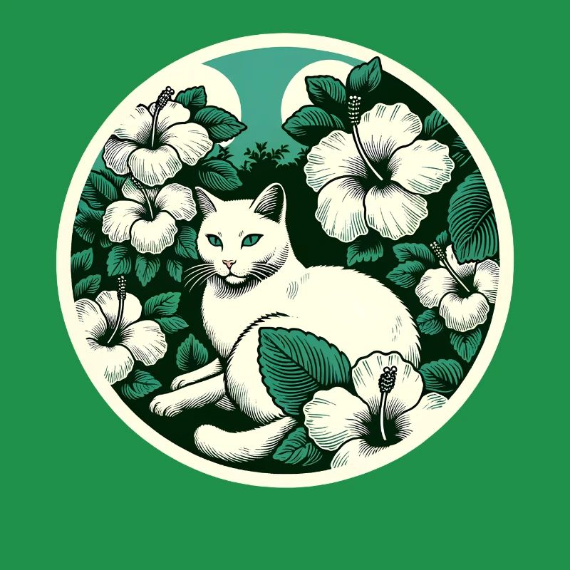 Fleurs de chat blanc