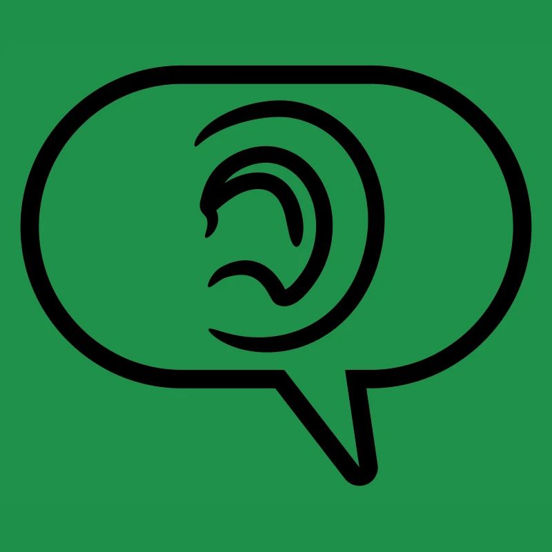 Ear Hear Symbol Speech Bubble