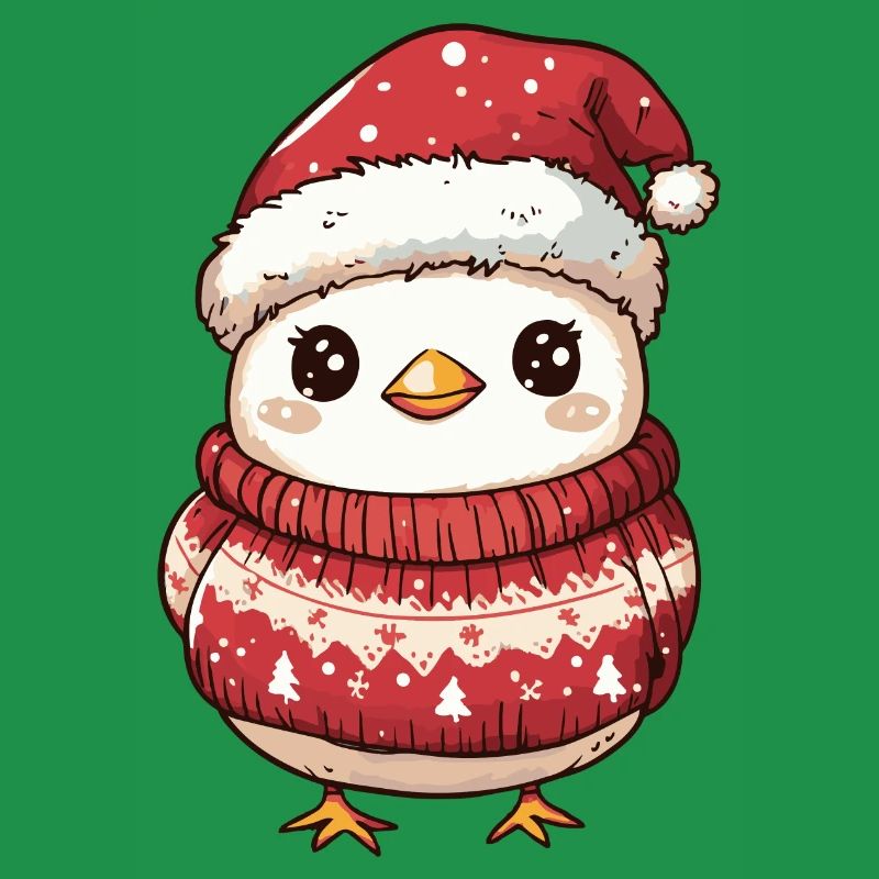 Bande dessinée de Noël au poulet