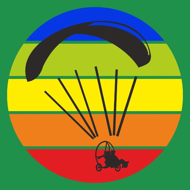 Paramoteur Paramoteur Trike Coloré Retro Circle