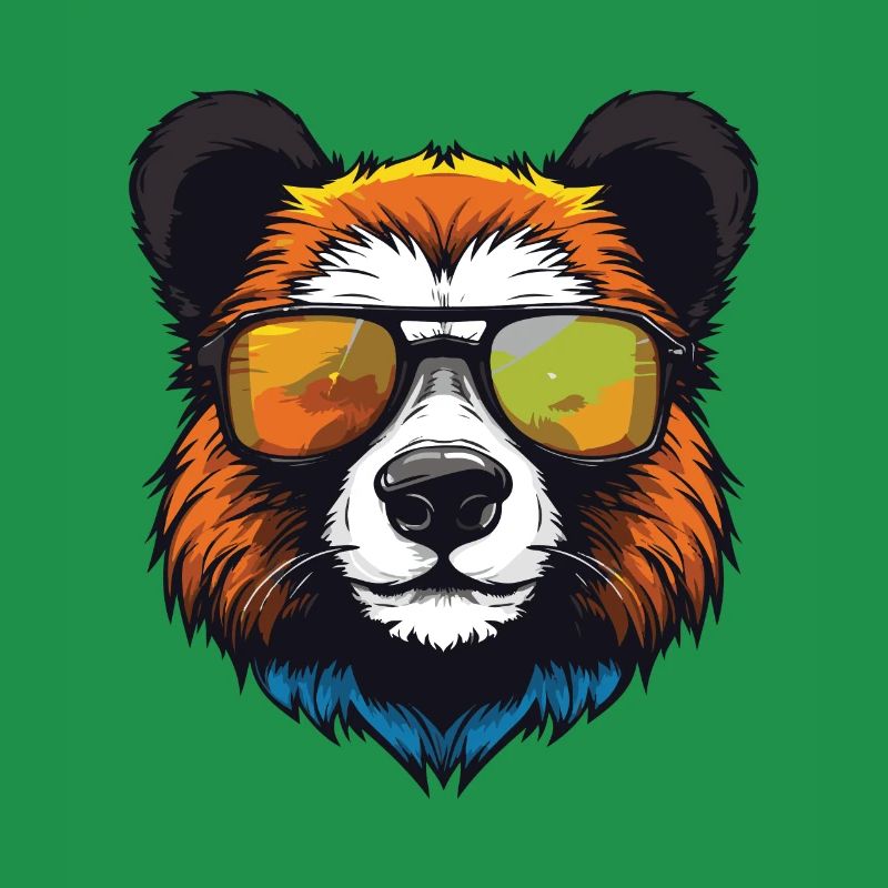 Panda Hipster Cool Party