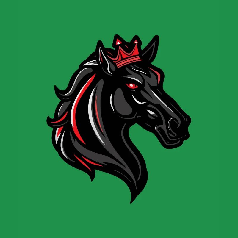 Pferd Kopf Krone