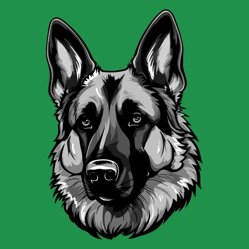 German Shepherd Dog Head