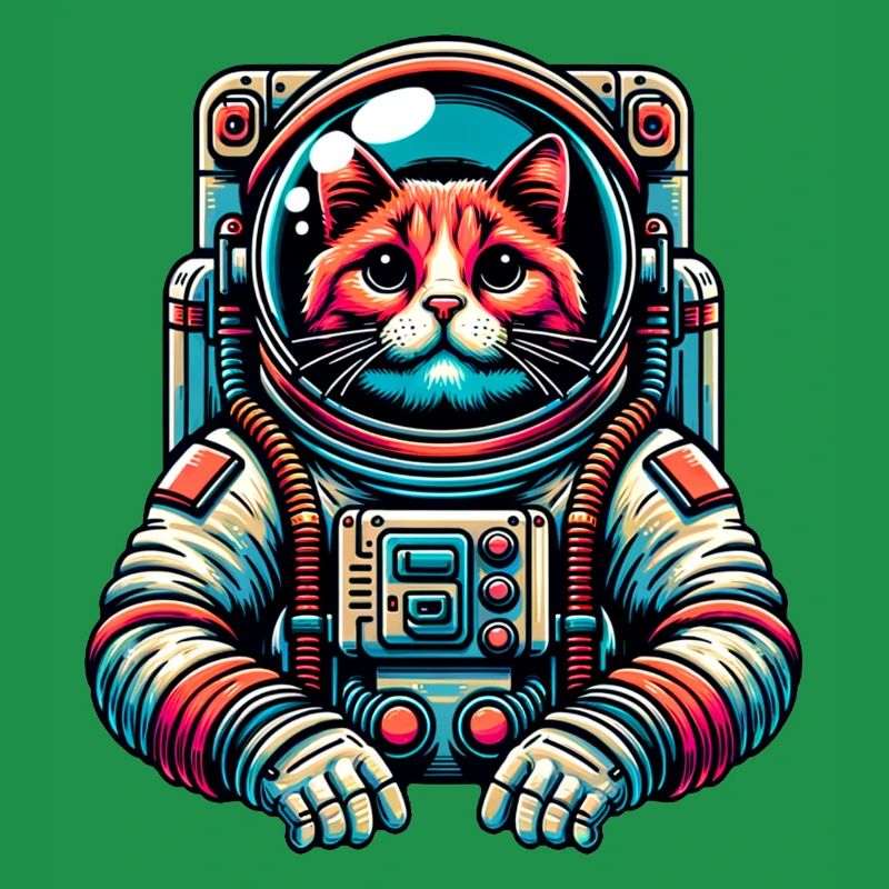 Petit chat mignon comme astronaute astronaute