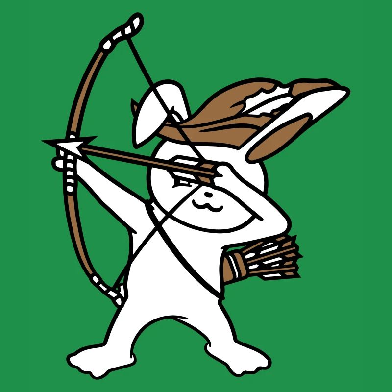 Hase Bogenschütze Mittelater Pfeil Bogen Schießen