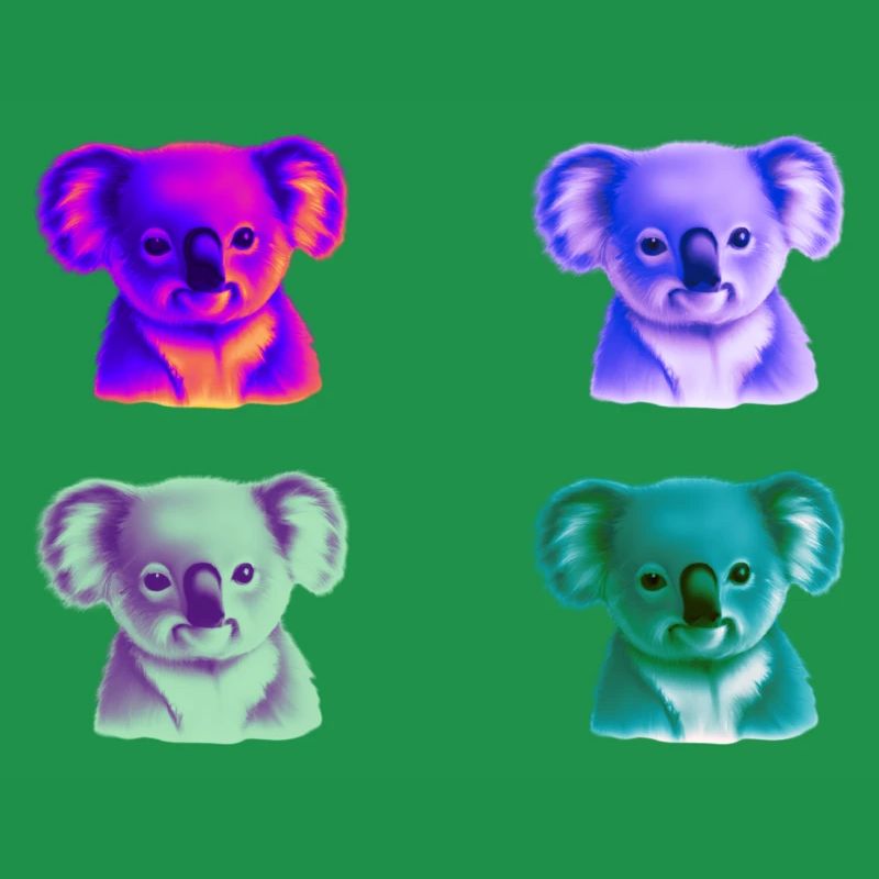 Koala coloré idée cadeau Koalas Pop Art Pop Art